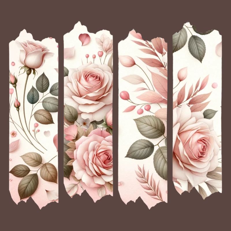 Rosenblüten Vier Panelen Rosa