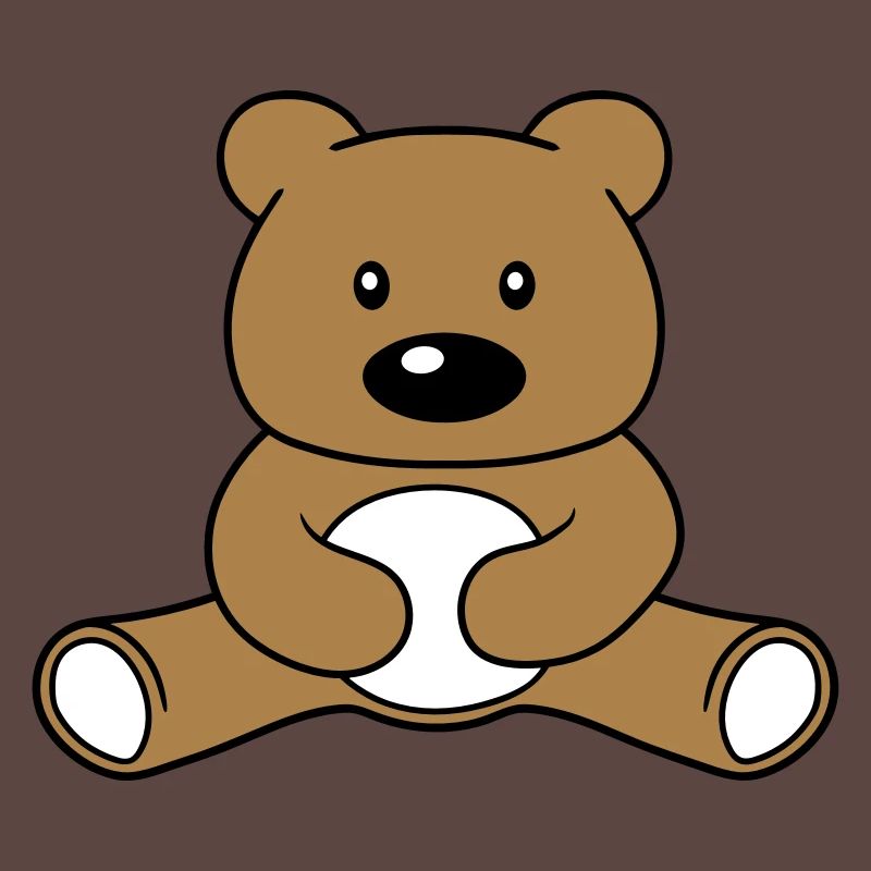 Baer mignon mignon assis petite bande dessinée bande dessinée cli