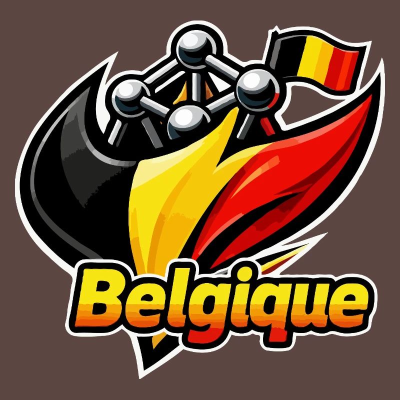 Drapeau et Electron de la Belgique