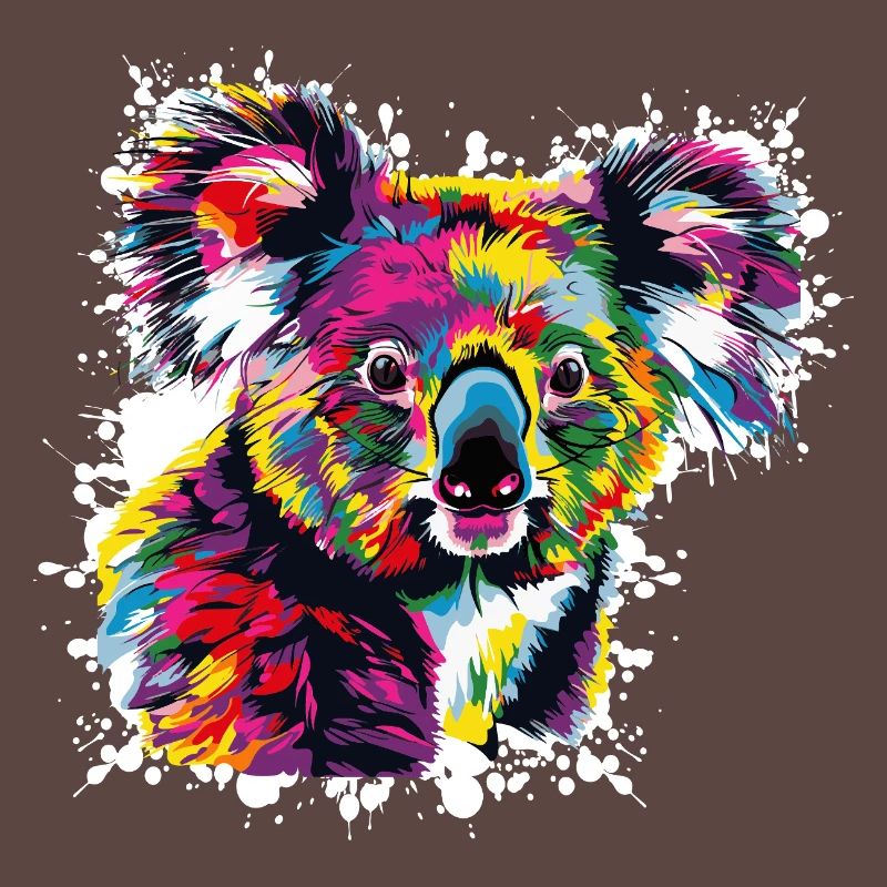 Kreativer Koala Farbexplosion