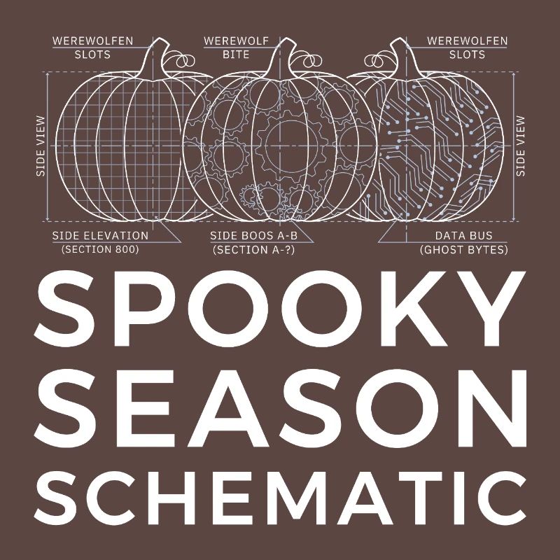 Spooky Season Schematic, Engineer Halloween tshirt