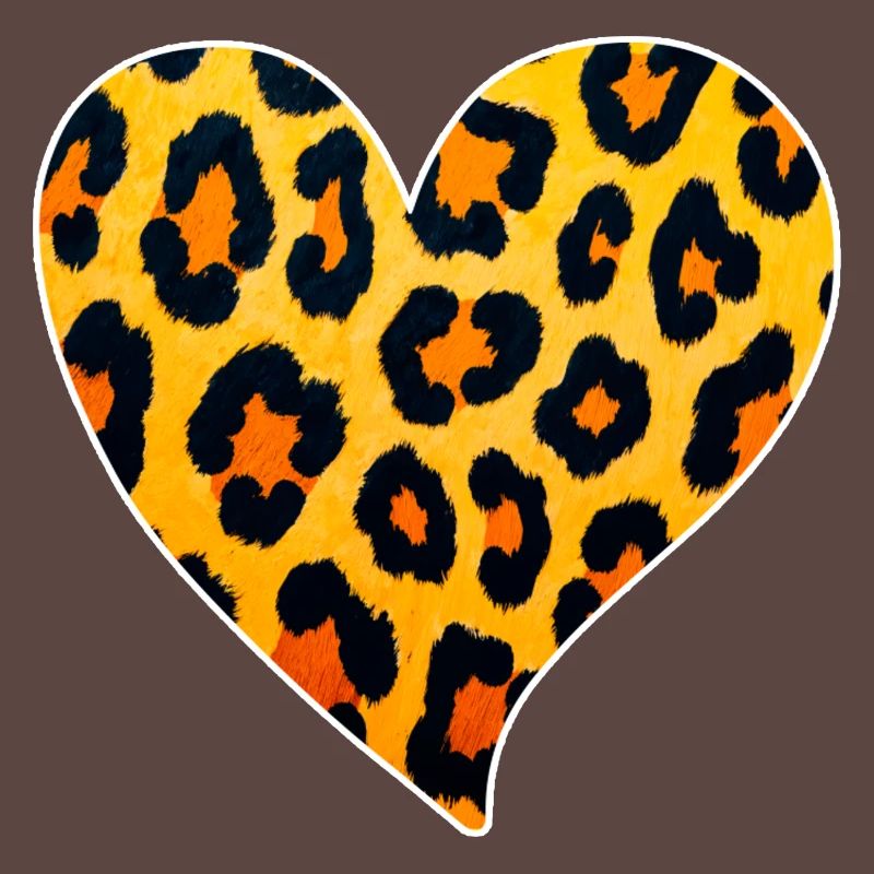 Leopard Herz Muster: Wildes Temperament