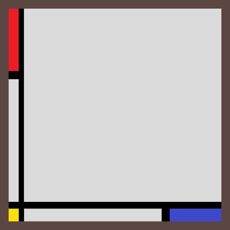 Composition dans le style de Mondrian.
