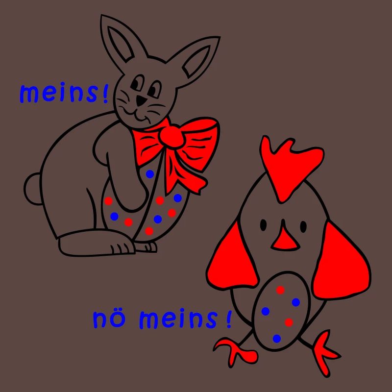 Bunny and chicken with easter egg