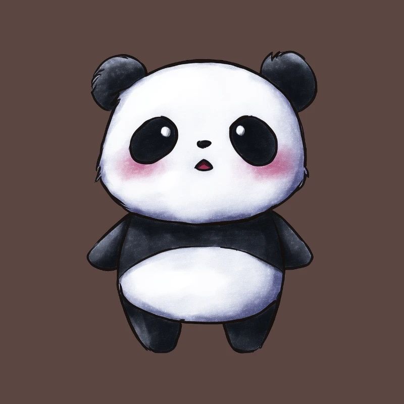 bébé panda mignon, style chibi