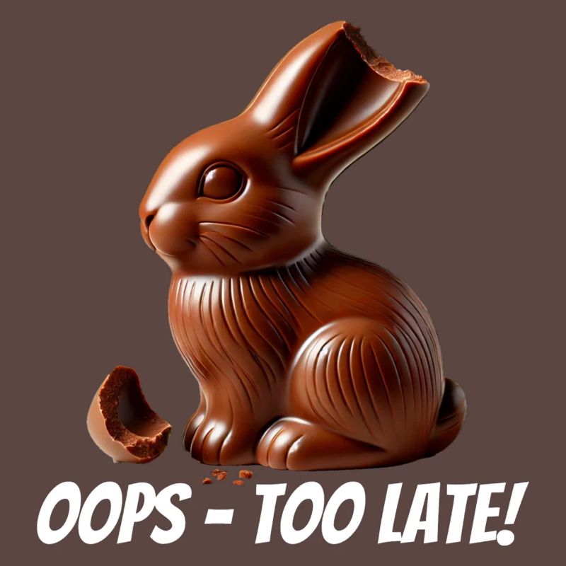 Oops – zu spät! Zerbrochener Schoko-Osterhase