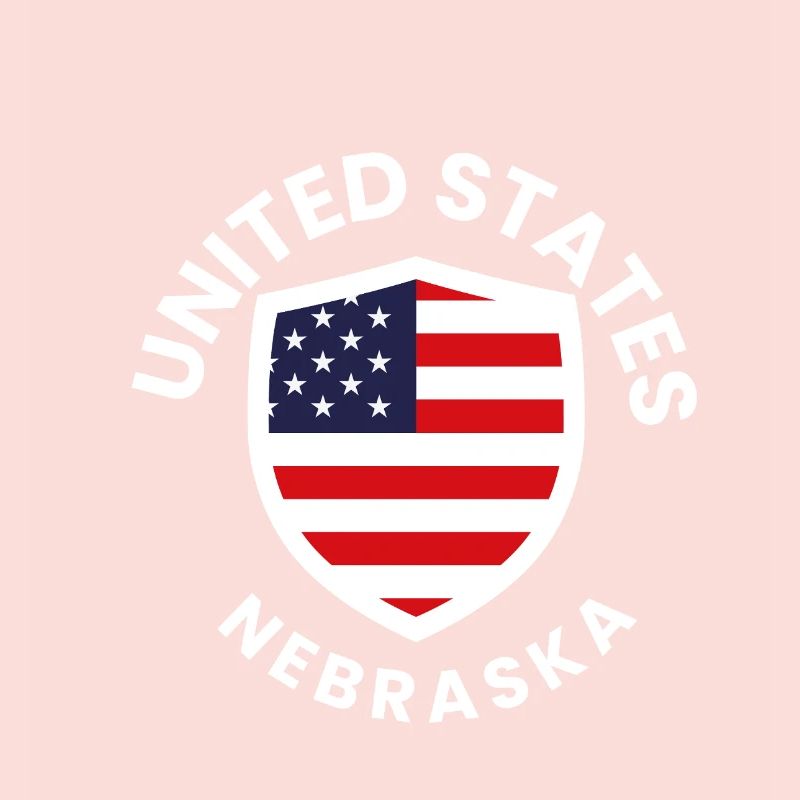 Nebraska-Flaggen-Schild-Abzeichen