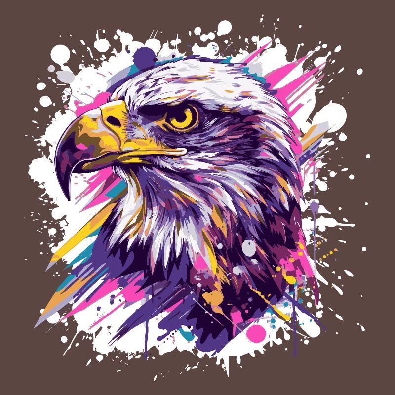 Color Explosion Eagle Head Art