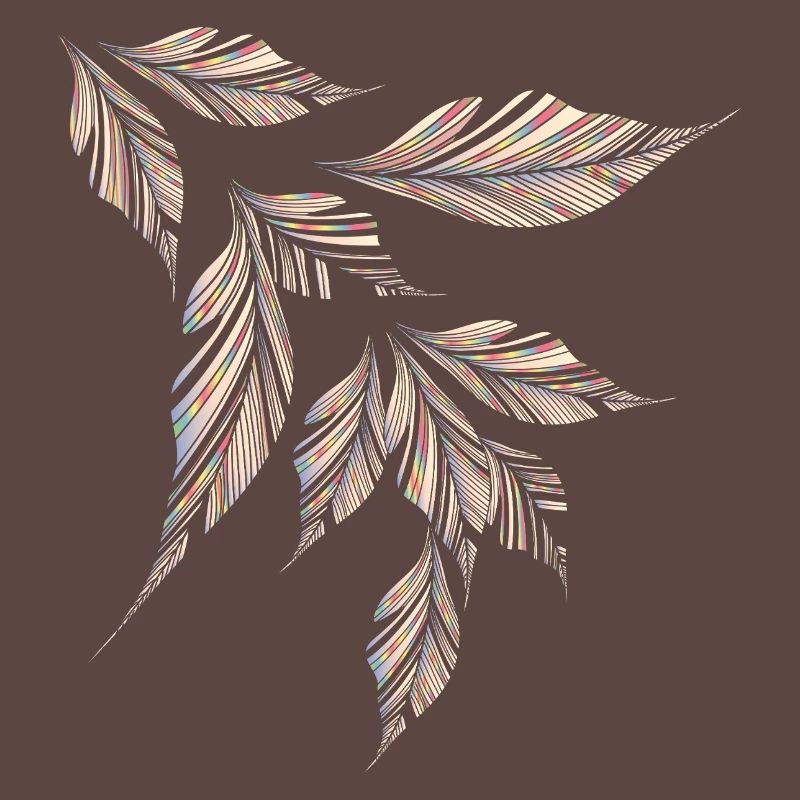 Delicately shimmering, feather-light leaf pattern