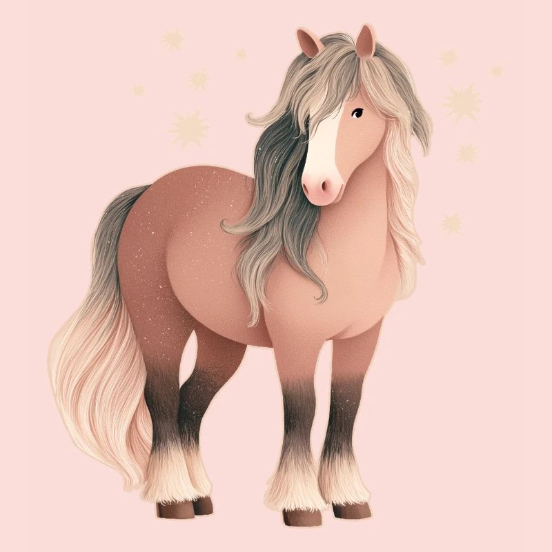 Cheval avec des étoiles