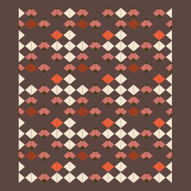 Geometric Diamond Quilt Pattern