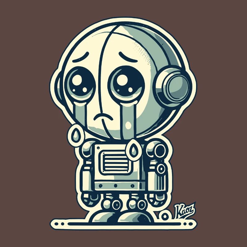Alles wird gut, kleiner trauriger Roboter