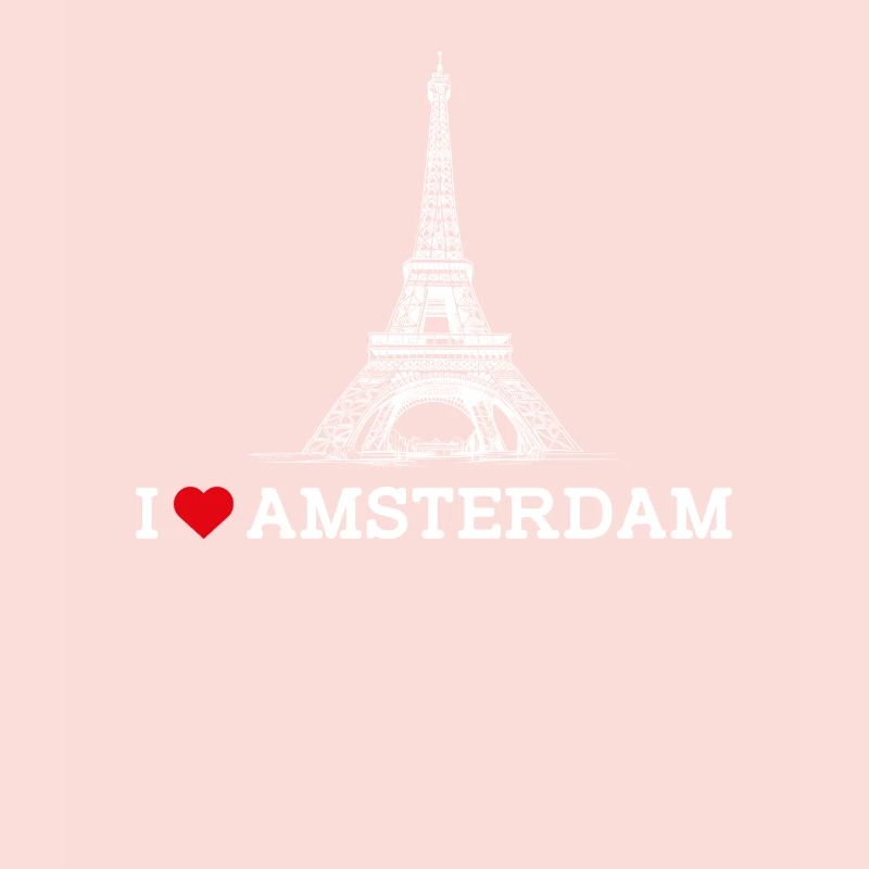 I Love Eiffel Tower Netherland Cool Amsterdam Flag