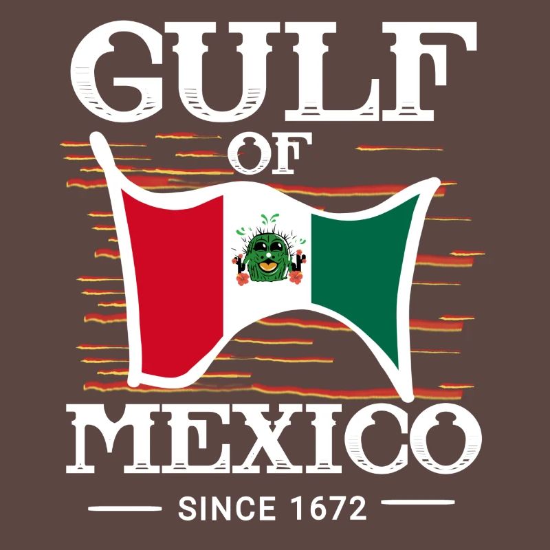 Golfe du Mexique avec drapeau