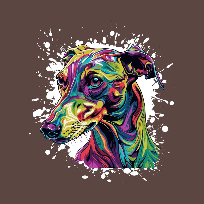 Explosion de couleur Portrait de chien