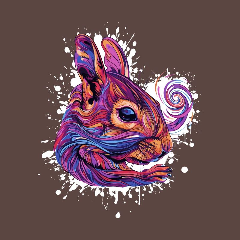 Psychedelischer Eichhörnchenkopf
