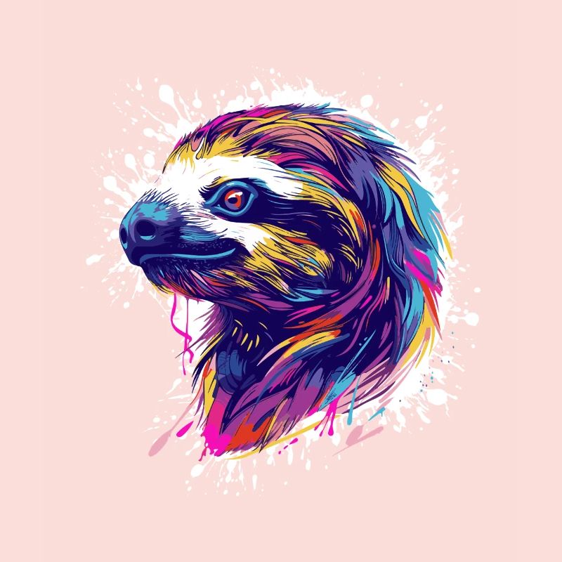 Faultier Sloth Splatter