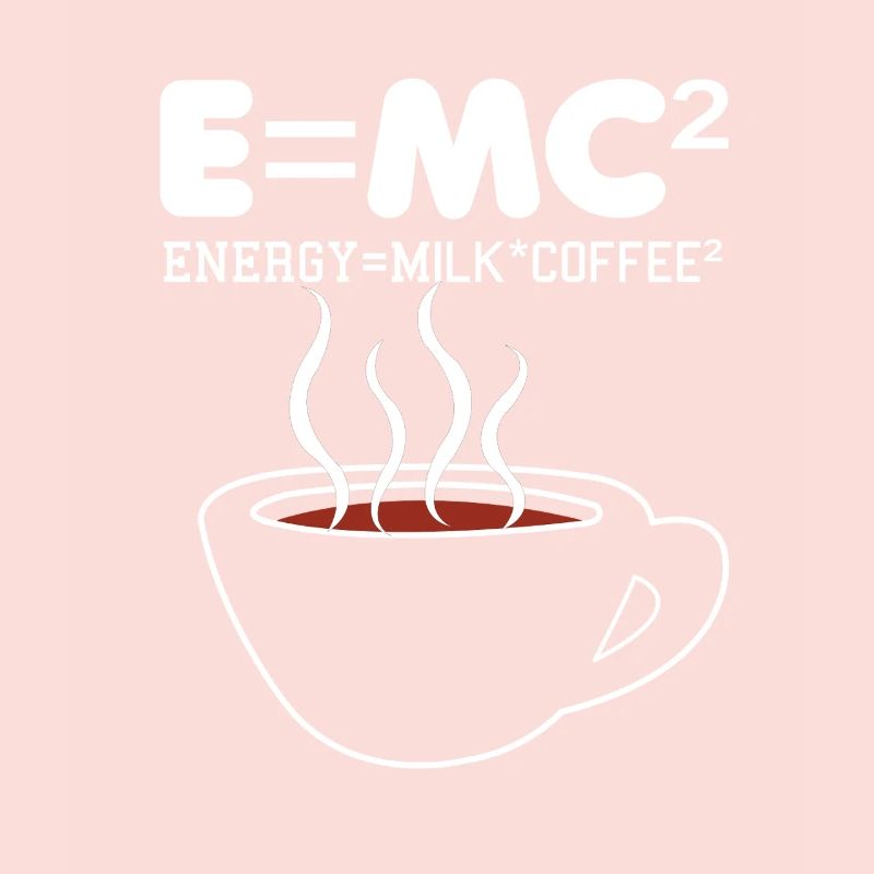Illustration de la formule du café E = MC2