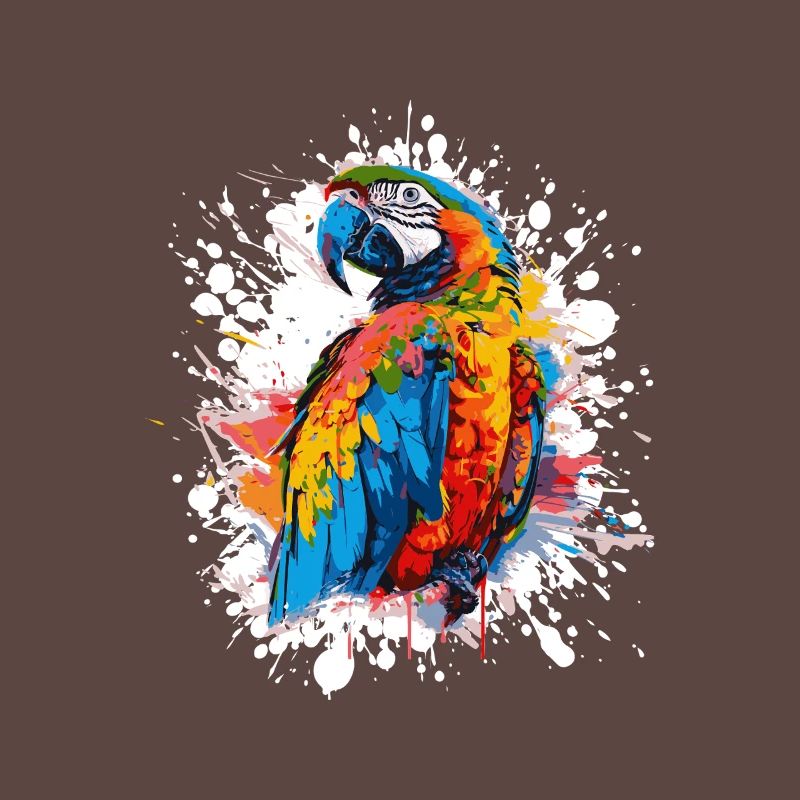 Farbexplosion Papagei Illustration