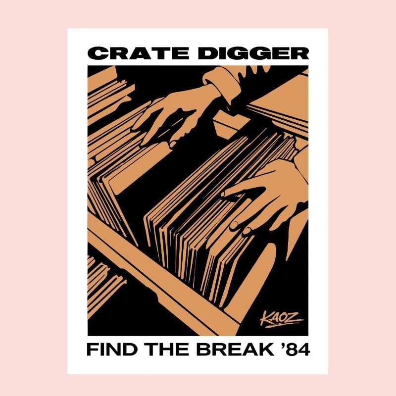 Affiche vinyle Crate Digger 84