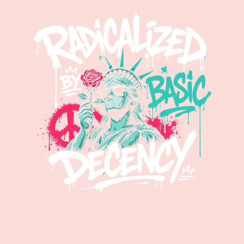 Radikalisierte Basic Decency Graffiti