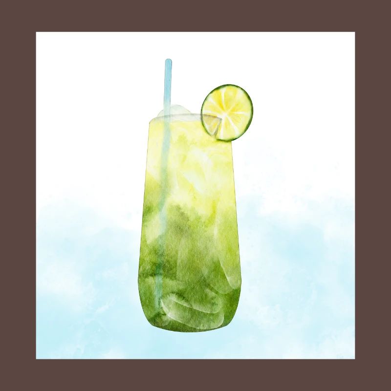 Refreshing Lime Cocktail Art