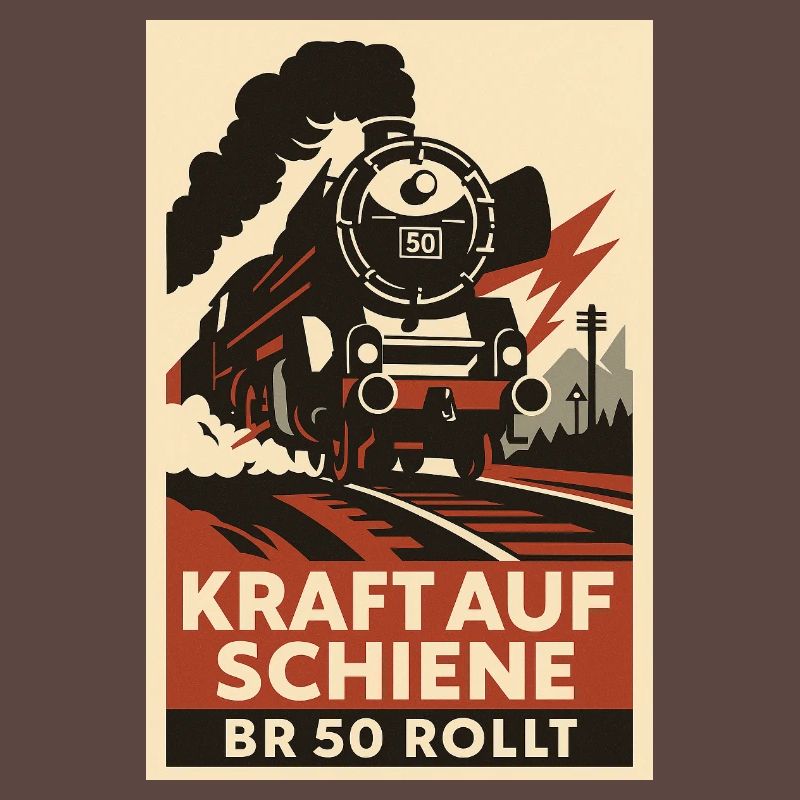 Railway: Power on rail: BR 50 rolls freight train