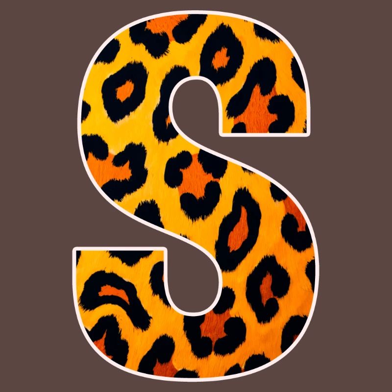 Leopardendruck S-Buchstabe