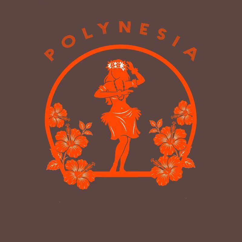 Polynesia Aloha Hula Dancer & Hibiscus Flower