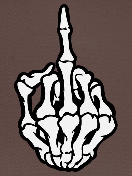 Skull Middle Finger