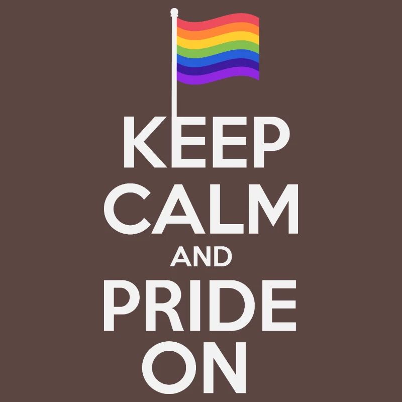Keep Calm Pride On Rainbow Flag Design