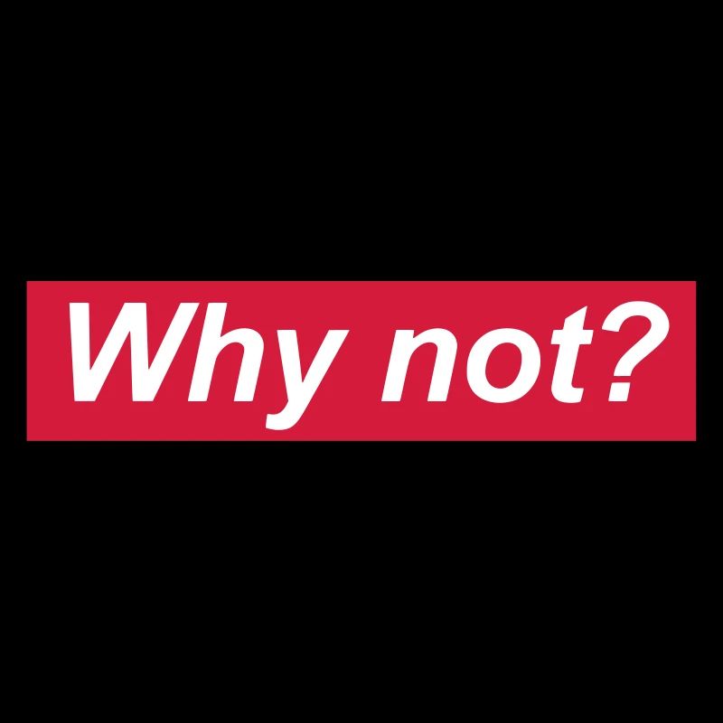 Why not ? - L’écriture de hipster blanc dans une boîte rouge