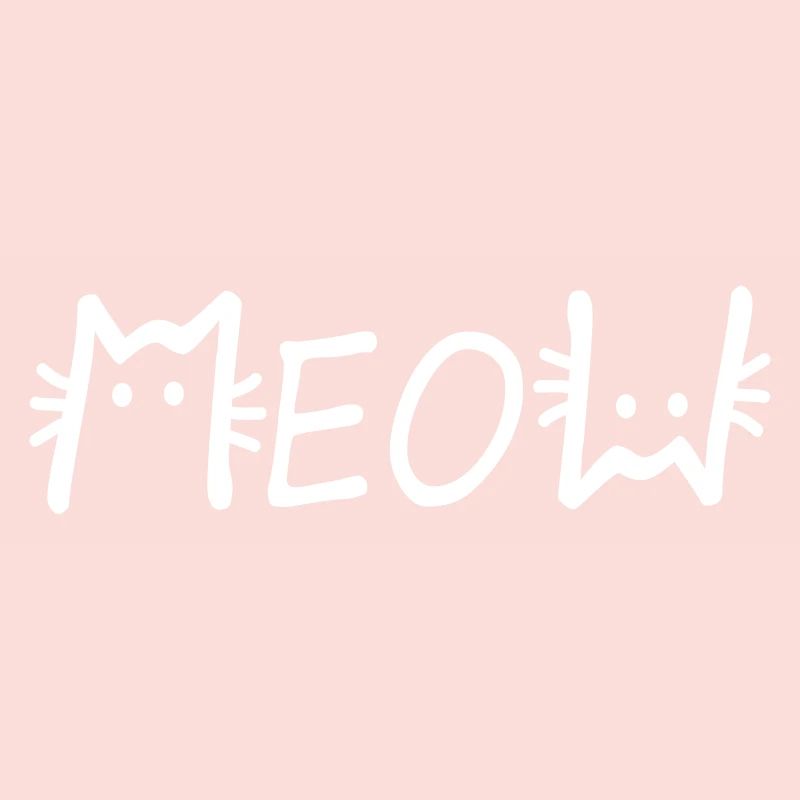 Couleur de motif de chat mignon chat meow chat librement sélectionnable