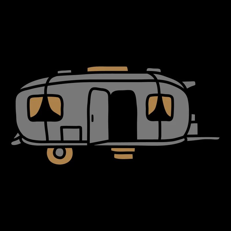 Conception de bande dessinée de camping-car