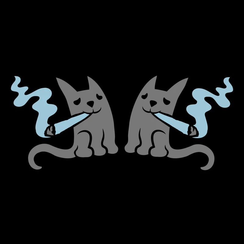 2 kiffende kleine Katzen