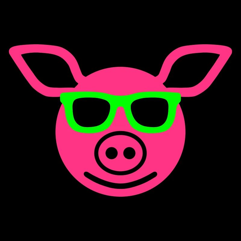 Pig with sunglasses