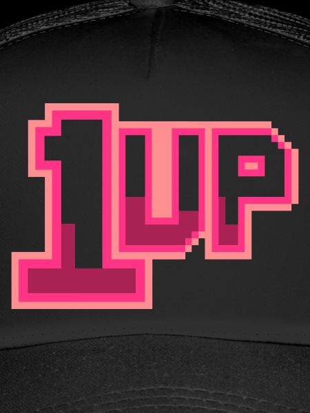 1 Up (Pixel-Schriftzug)