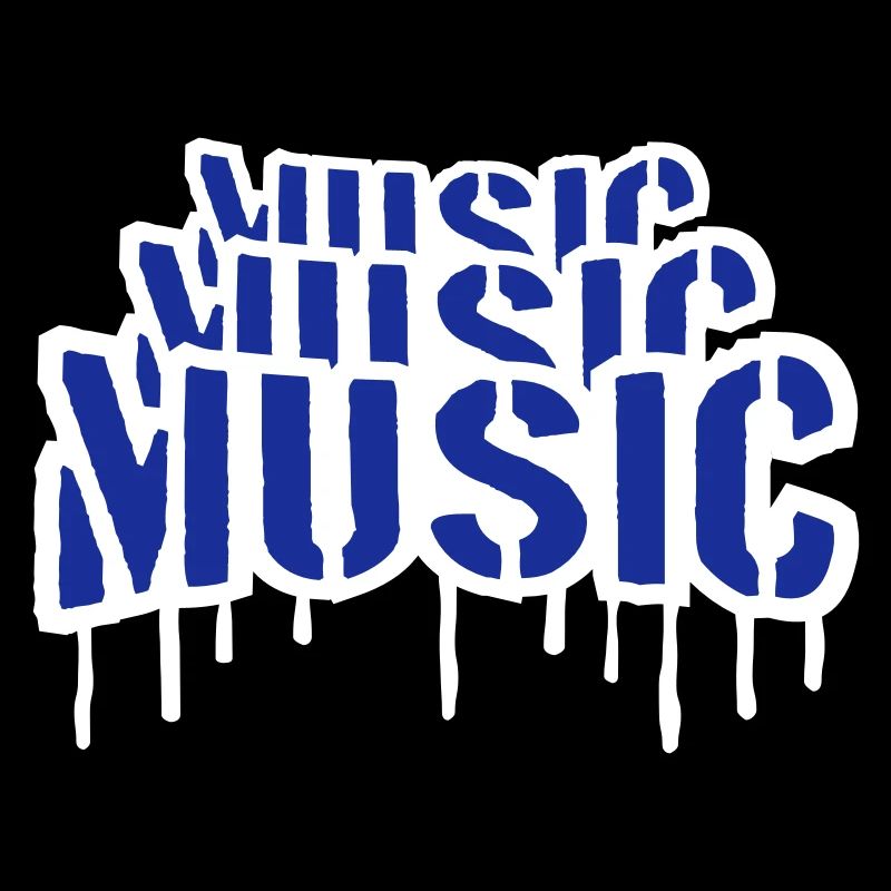 Music Graffiti Spray Stamp Music Saying Drops