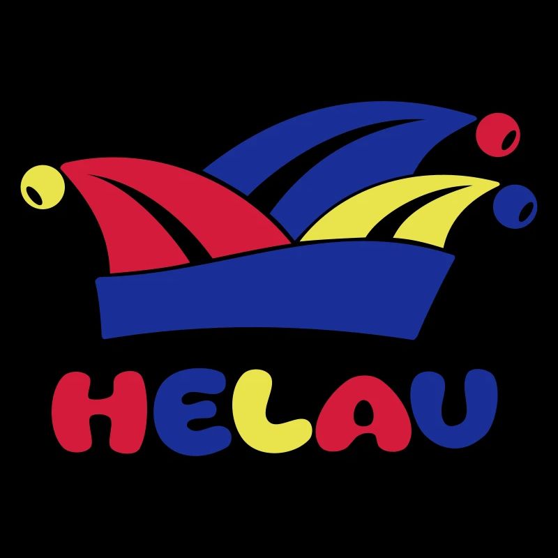 Carnival fool cap Helau 1, 2 or 3 colors
