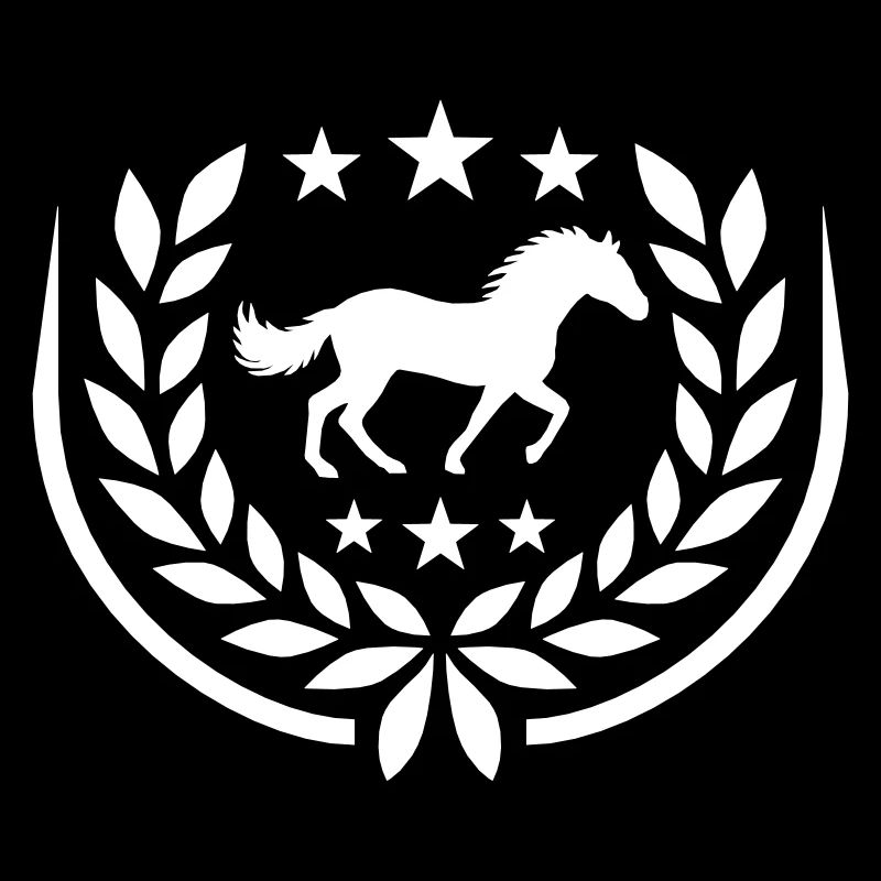 Sterne Pferd Lorbeerkranz Wappen