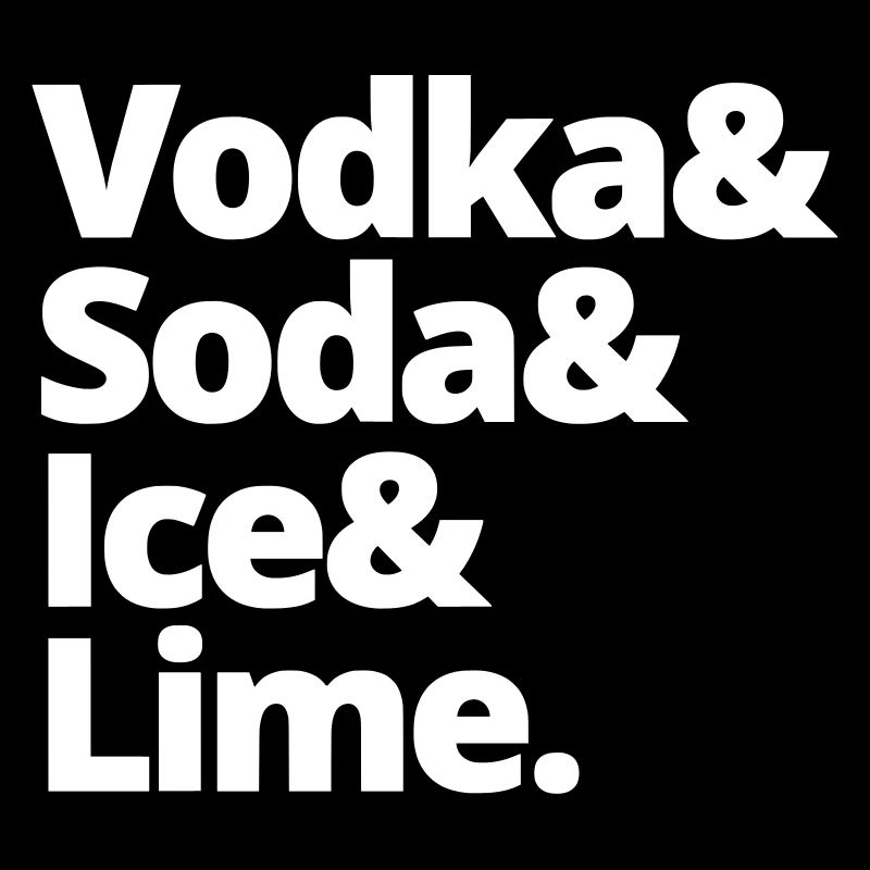 CHEMISE DE CADEAUX DE COCKTAIL DE VODKA DE VODKA DE GLACE DE VODKA SODA