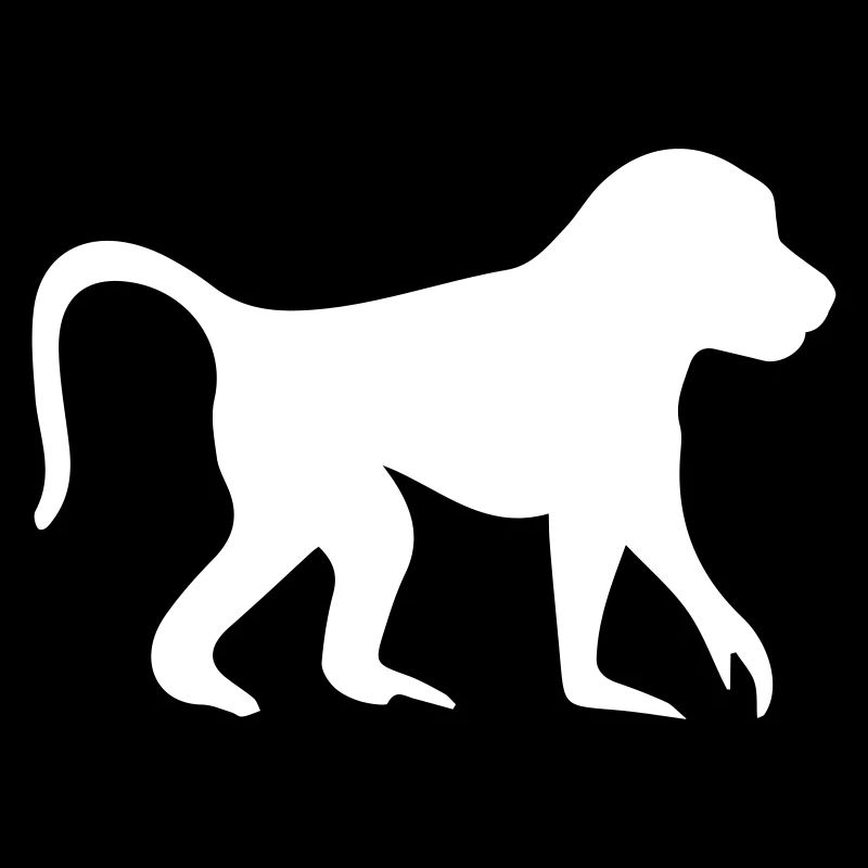 Silhouette de singe babouin