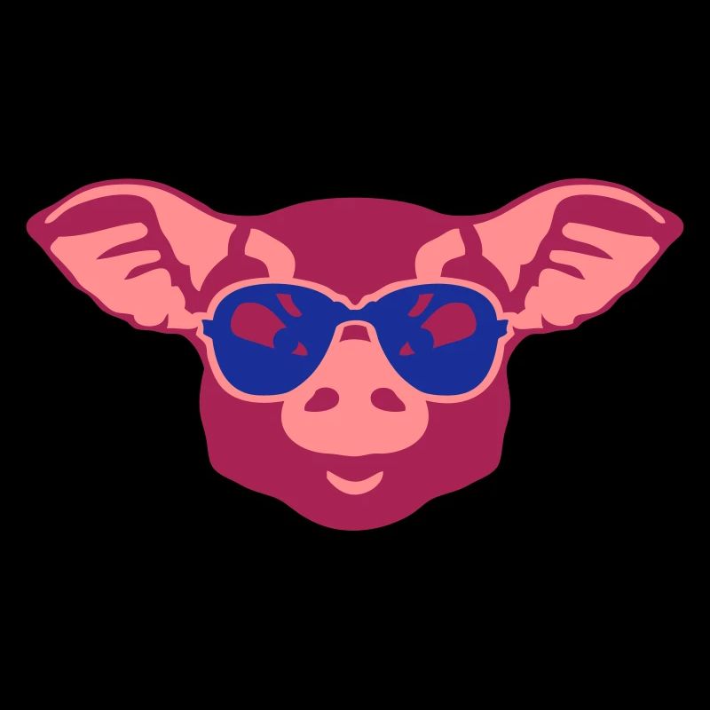cochon lunette soleil animal
