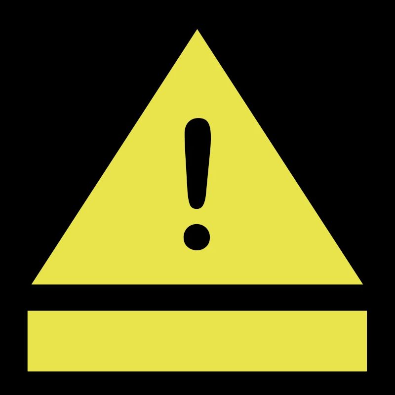 Point d'exclamation sur le triangle d'attention avec une plaque supplémentaire