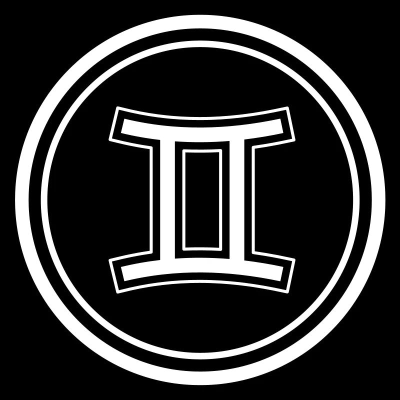 Zodiac Sign Gemini Symbol Circle Vector