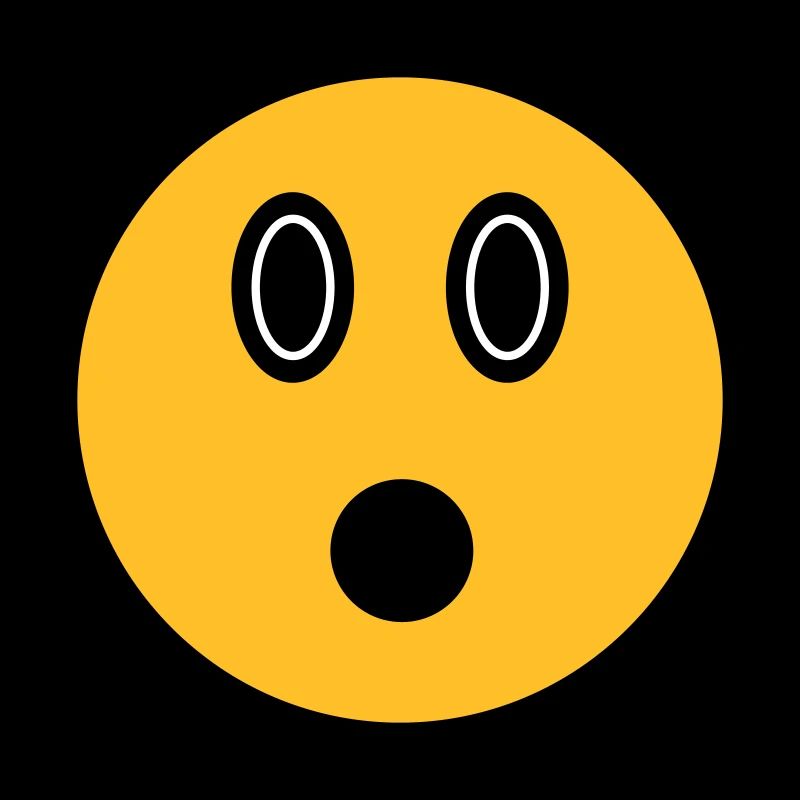 Verdutztes Emoticon - Bildsymbol - Strichgesicht