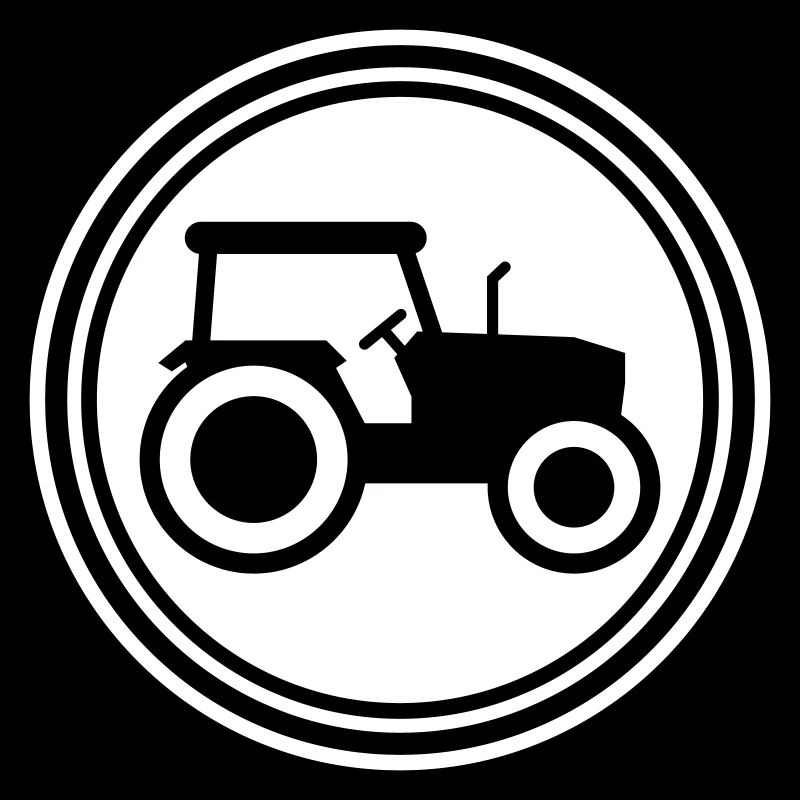 Tractor icon silhouette