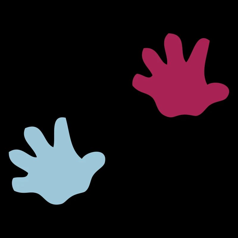 trace baby hand imprint