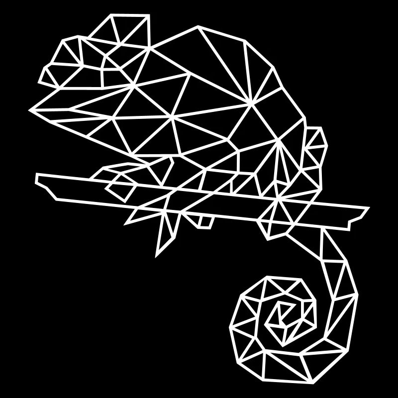 caméléon | graphiques de polygone