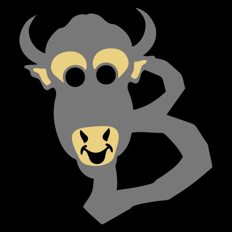 bison letter b drawing 511